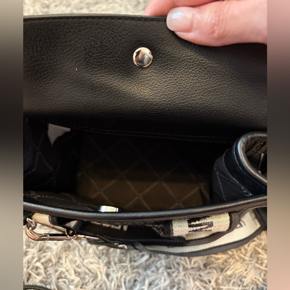 Steve Madden Straw Bwebber Bag - Black - Picture 5 of 9